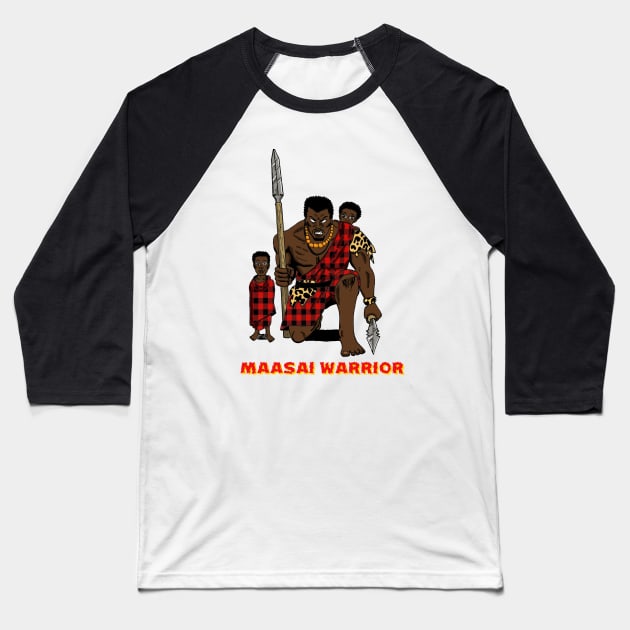 Maasai warrior Baseball T-Shirt by ChaseTM5